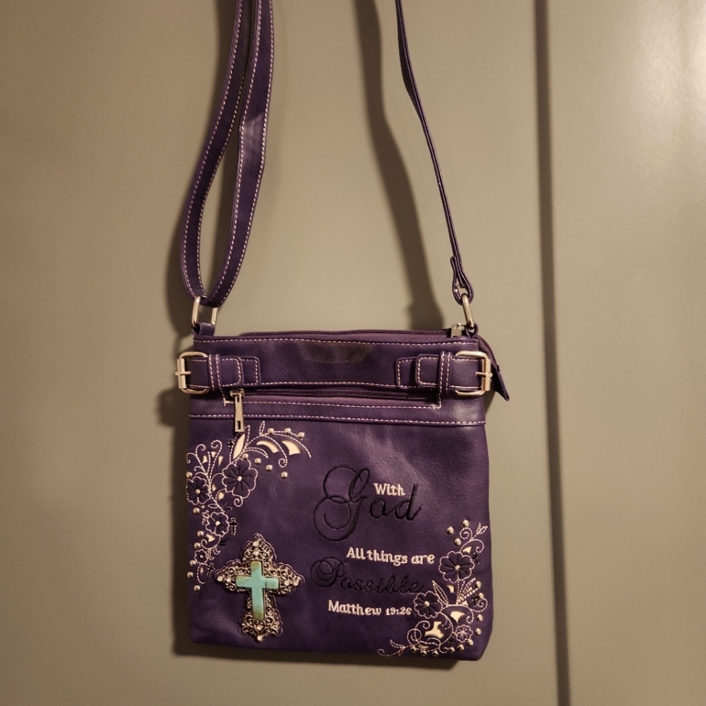 Purple shoulder bag